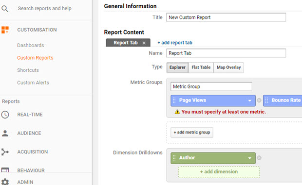 track individual author performance using mosnterinsights wordpress plugin