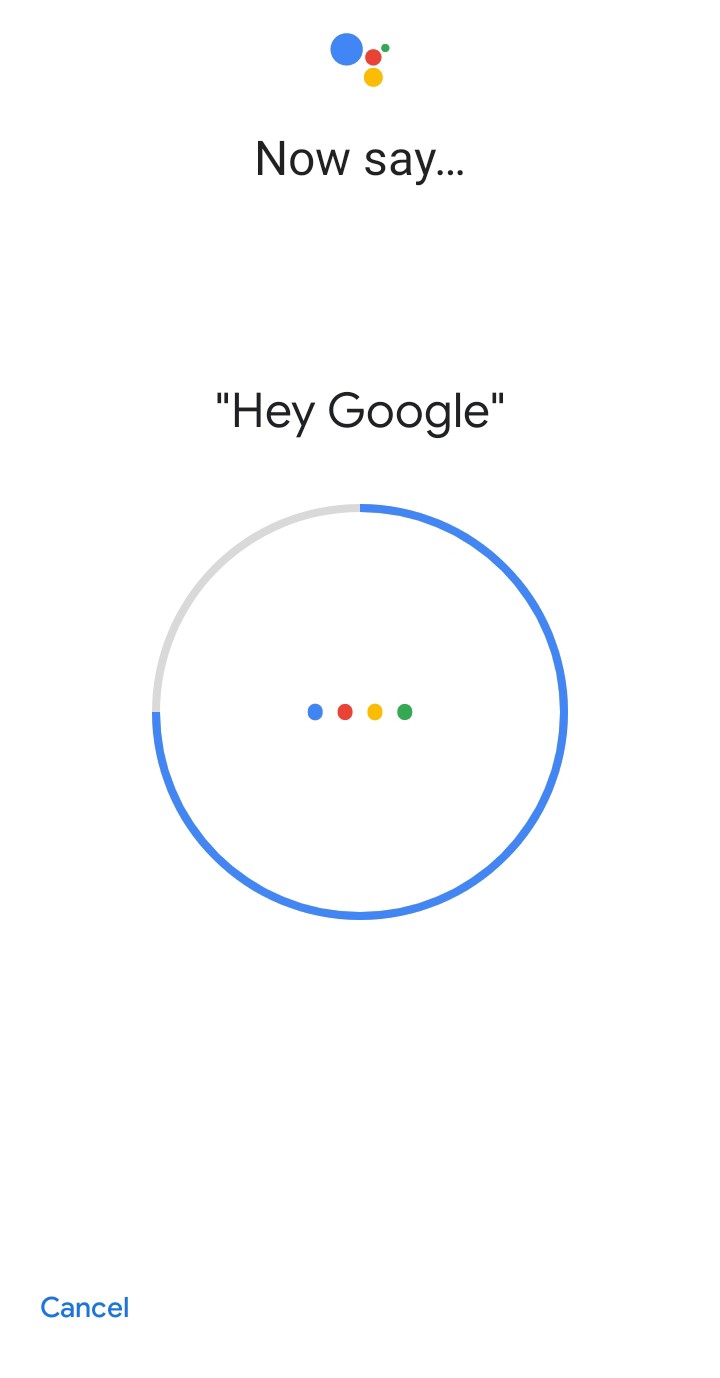इसके बाद 2 बार “Hey Google” कहने को बोला जाएगा, 2 बार “Hey Google” बोलना है।