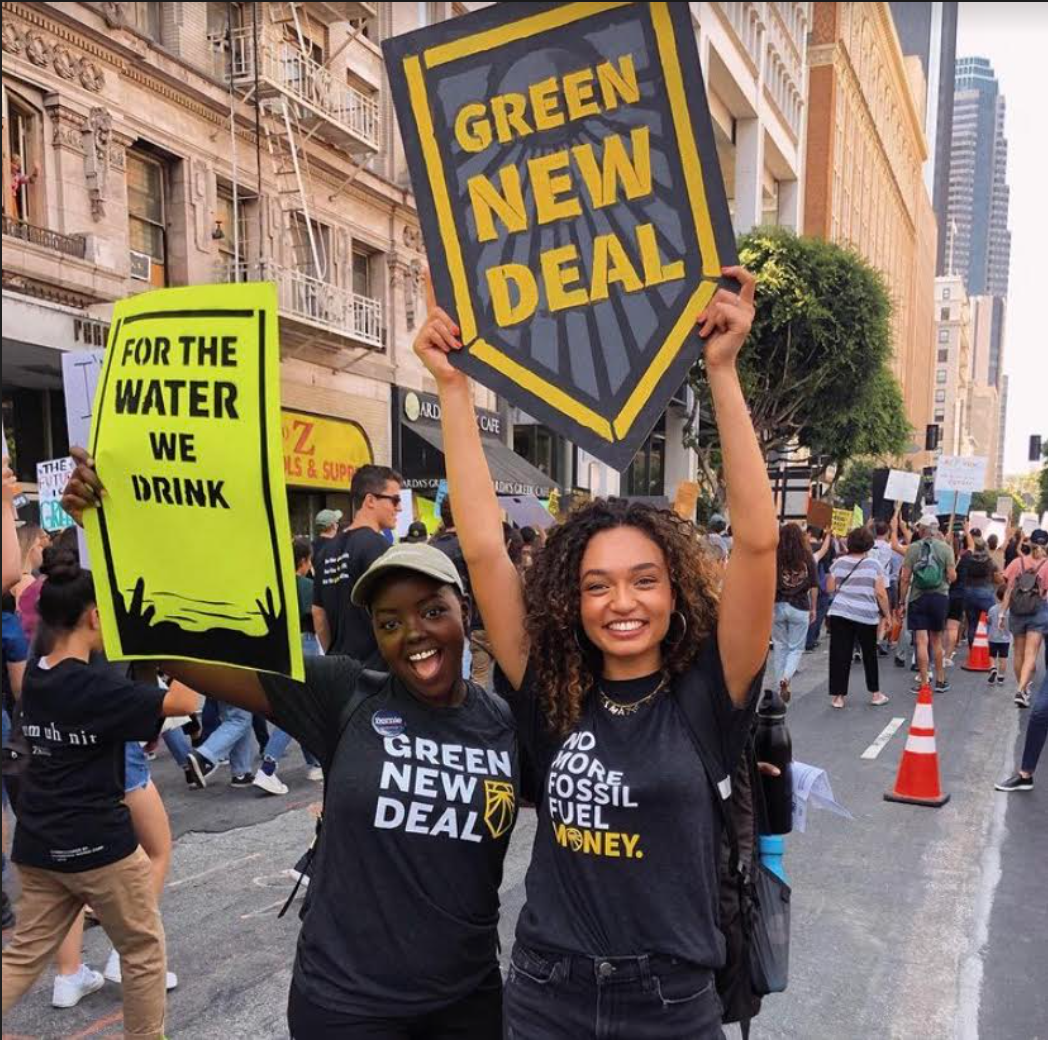 Image of Summer Dean at a Green New Deal rally