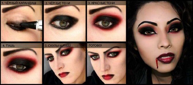 Halloween vampire make-up