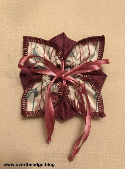 how to make fabric gift wrap with a serger