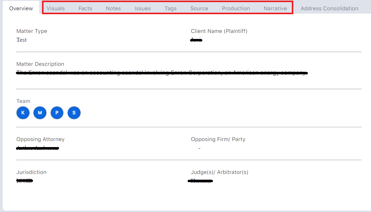 Segregate document and notes based on certain categories provided within the TAR software