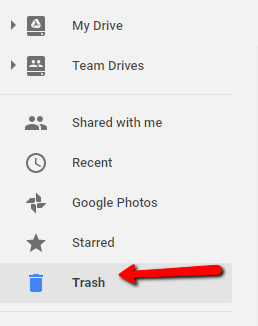 Google Drive Trash