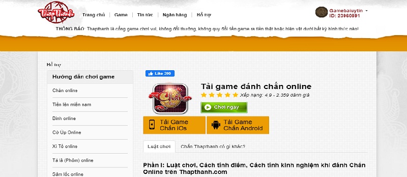 Cổng game Thapthanh hỗ trợ chơi trên nhiều nền tảng khác nhau