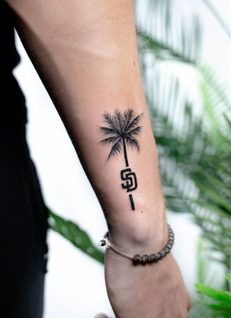Zig Zack Palm Tree Tattoos