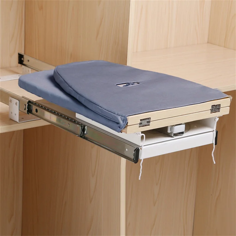 Retractable ironing board storage