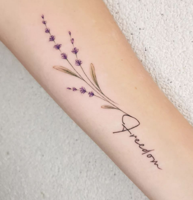 Freedom Lavender Tattoo Designs