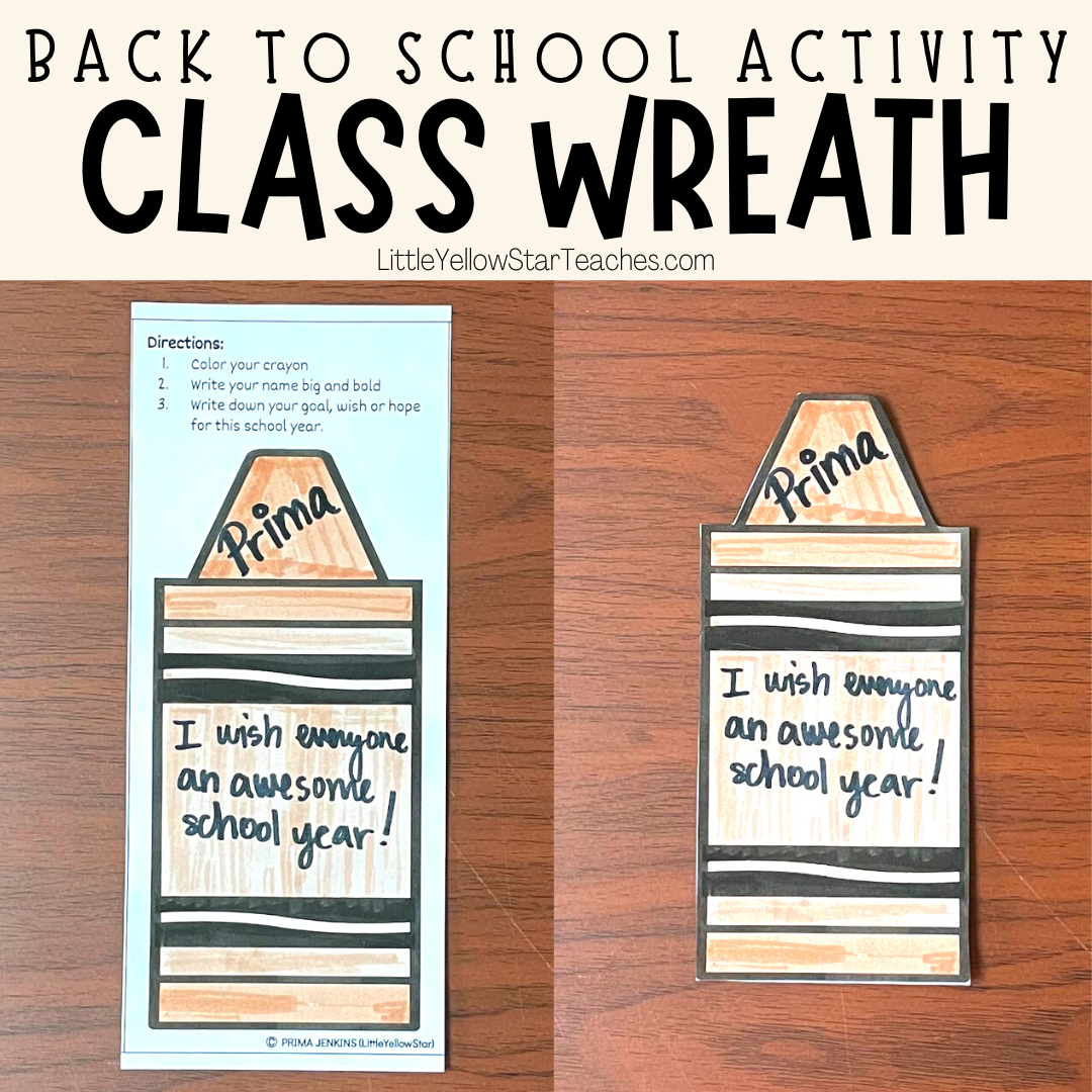 Back To School Activity - Create Your Own Classroom Wreath! Step 2