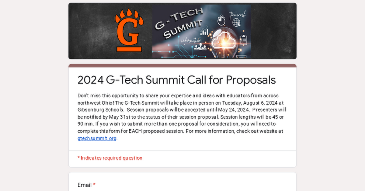 2024 G-Tech Summit Call for Proposals
