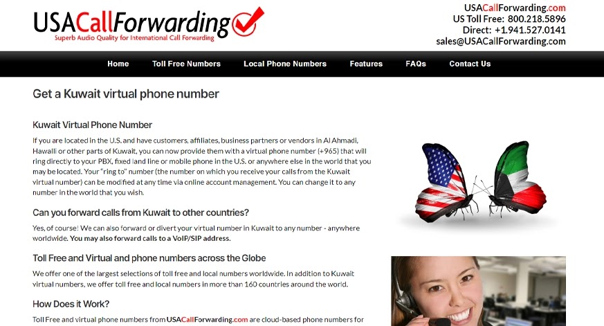 USAcallforwarding kuwait virtual number