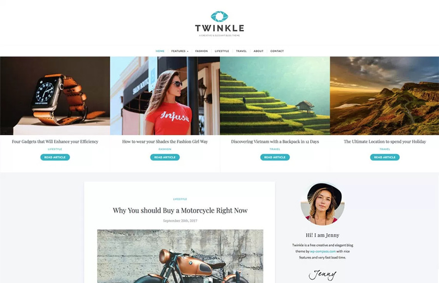 Tema WordPress Brilhante