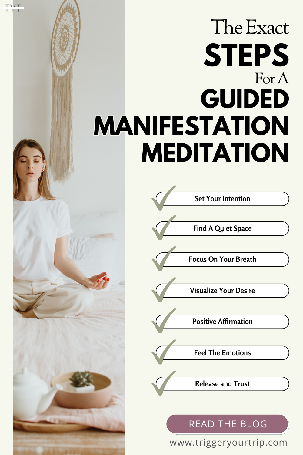 the exact steps for a guided manifestation meditation