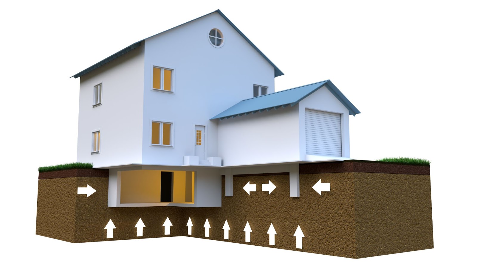 3D model of draining