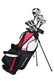Aspire XD1 Men's Senior All Graphite Complete Golf Clubs Package Set Includes Titanium Driver, S.S. Fairway, S.S. Hybrid, S.S. 6-PW Irons, Putter, Stand Bag, 3 H/C's Right Hand
