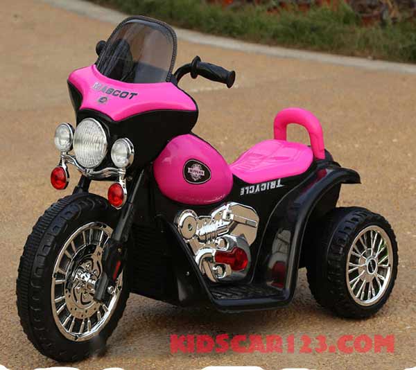 xe máy điện cho bé XJL-200 màu hồng