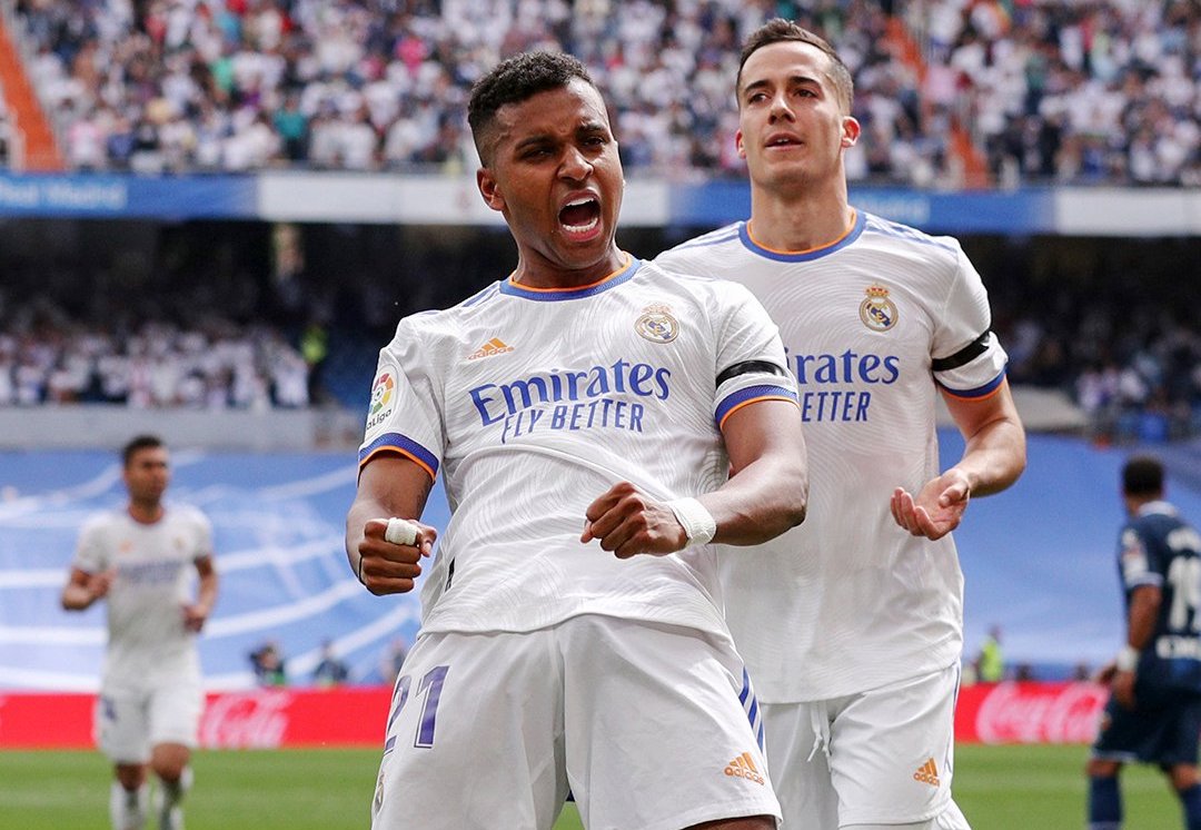 Rodrygo celebrates victory in his own way