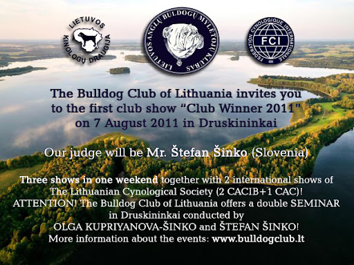 Specialized English Bulldog show in Druskininkai 7 Aug. 2011 Skelbimas7-4en