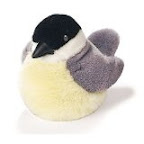 Plush toy bird makes an authentic bird call.