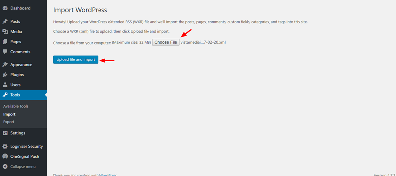 upload-file-and-import-screen