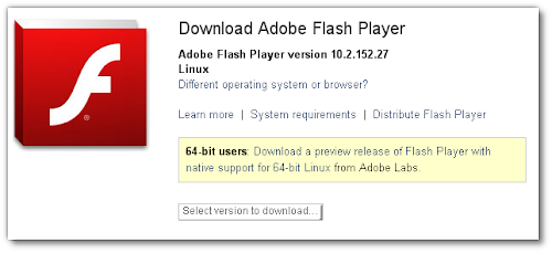 Adobe Flash player 10.2