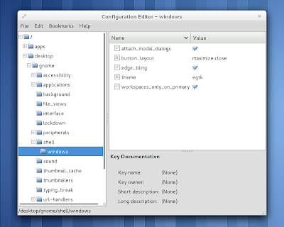 Gconf editor gnome shell