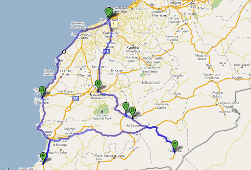 Марокко май 2011 планирование маршрута
