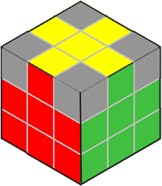 Rubik's Cube - the yellow cross from the L shape 