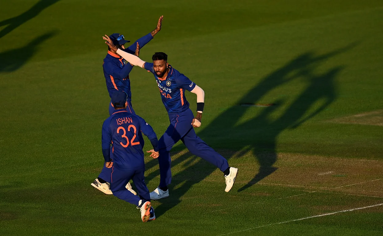 Hardik Pandya starred for India both with the bat and the ball in the first game of the series