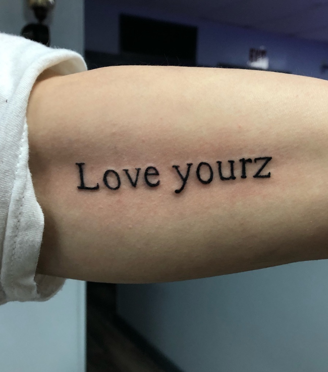 Simple Font Style Tattoo