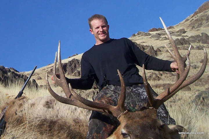 Jim's 2009 Idaho public land muzzleloader bull - scouting works! 
