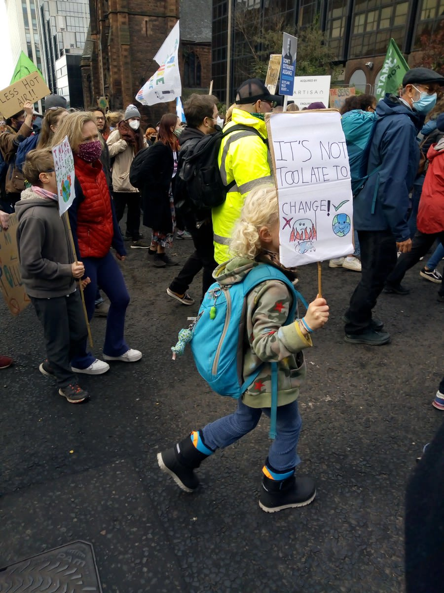"It's not too late to change" at COP26 Glasgow Youth Climate Strike