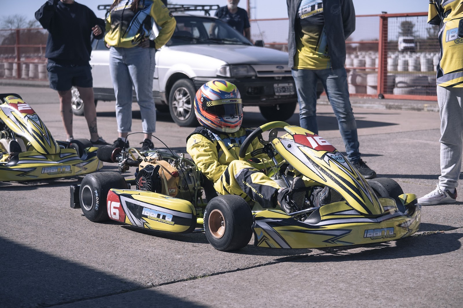 Junior and senior karting