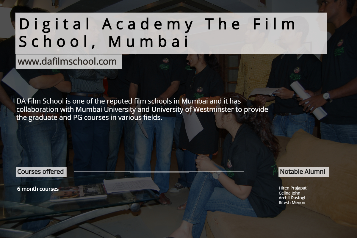 Course details of Digital Academy The Film School, Mumbai