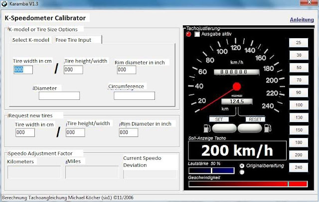 Karamba speedometer calibration program tutorial Karamba_174111%20english