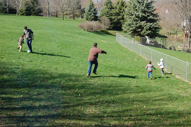 playing in the backyard