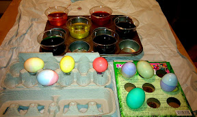 dying Easter eggs