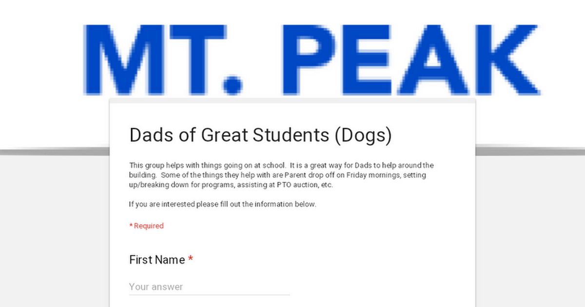 Dads of Great Students (Dogs)