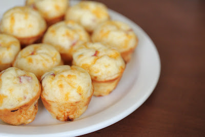 photo of a plate of Bacon pizza puffs