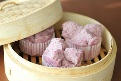 three muffins in a steamer