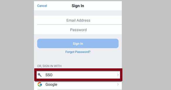 Sign-in with SSO in mobile 