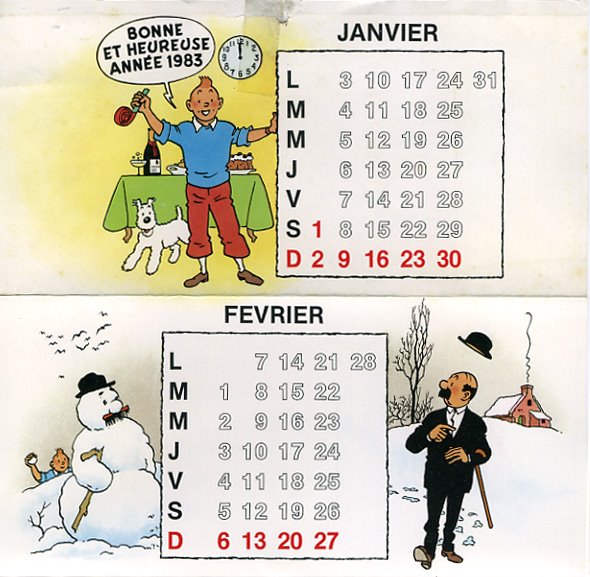 Hergé Holiday Calendar