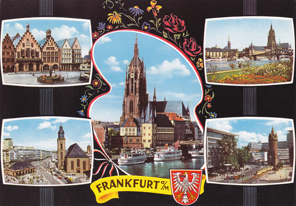 Cartes Postales Pop et Kitsch des années 50, 70 et 70 - Pop and kitsch vintage postcards from the fifties, the sixties and the seventies : De ville en ville