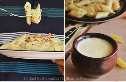 Pasta in white sauce Recipe Pasta in white sauce Recipe