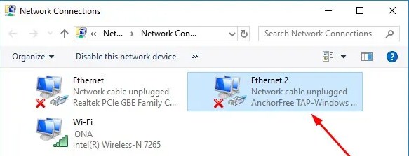 Network Connection Window