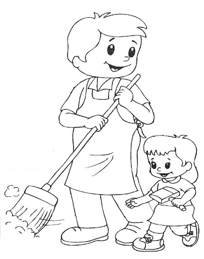 طفل يحافظ على نظافة غرفته رسومات للتلوين Varrendo%20com%20o%20papai