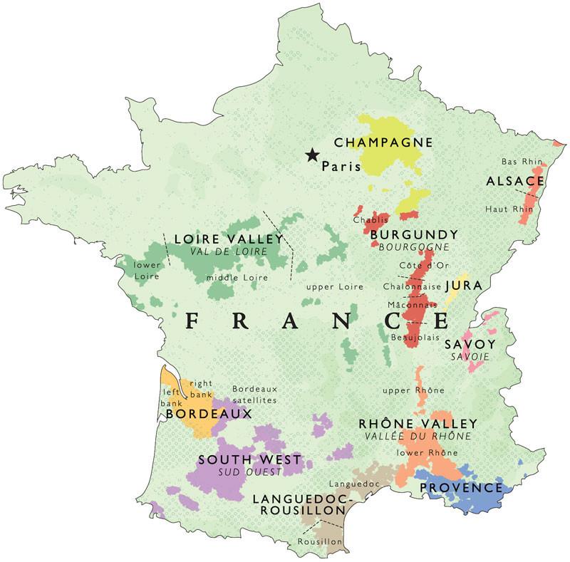 Image result for france wine map detailed