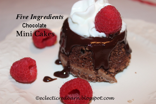 Eclectic Red Barn: 5 Ingredient Chocolate Cakes