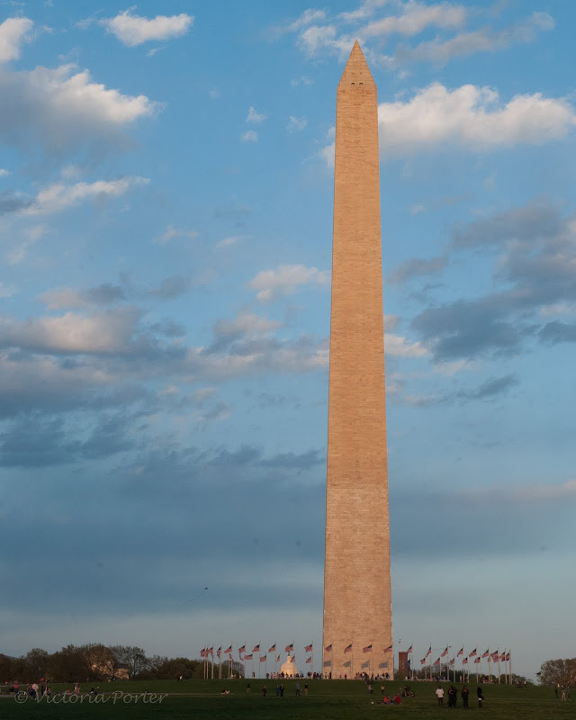 Washington Monument at dusk