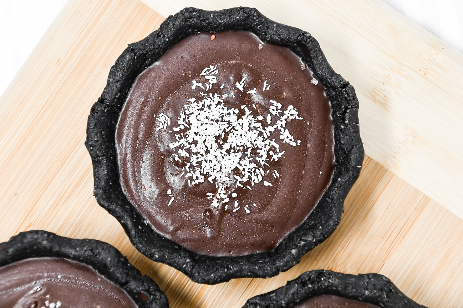 Dark Chocolate Charcoal Tarts Recipe