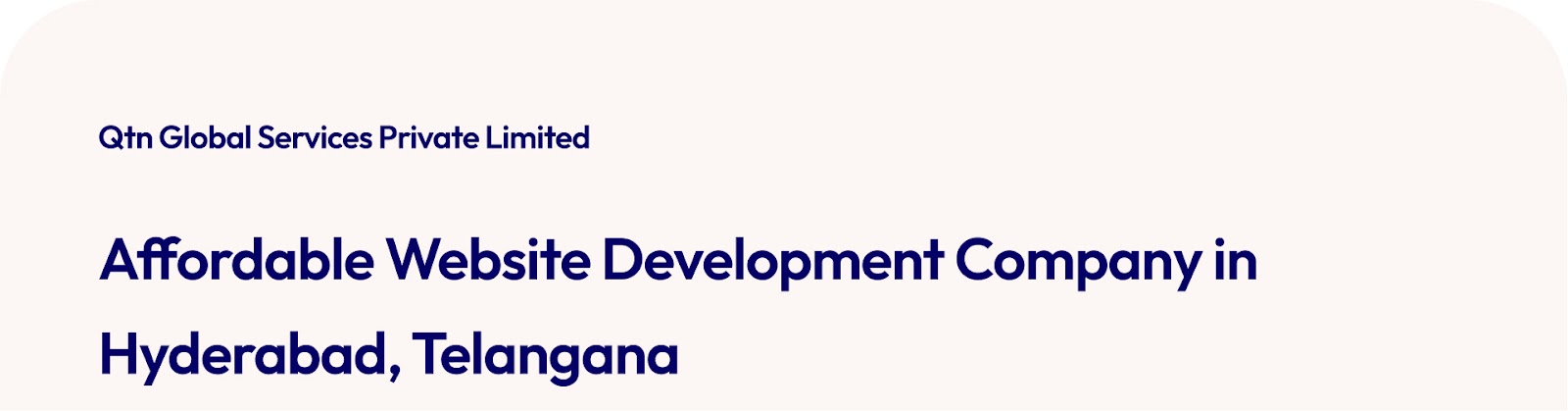 Affordable Website Development Company in Hyderabad, Telangana 